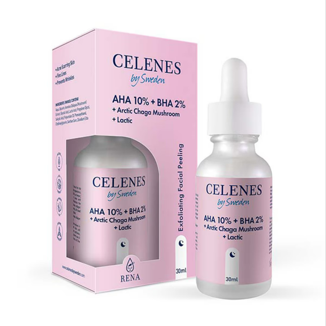 Celenes Aha + Bha + Lactic + Arctic Chaga Mushroom Serum 30 ml