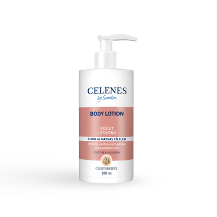 Celenes Cloudberry Parfümsüz Vücut Losyonu Kuru ve Hassas Ciltler 200 ml