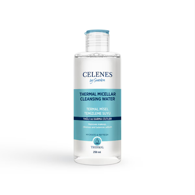 Celenes Thermal Micellar Temizleme Suyu Yağlı ve Karma Ciltler 250 ml