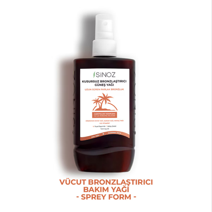 Sinoz Kusursuz Bronzlaştırıcı Güneş Yağı Sprey 200 ml