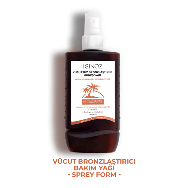 Sinoz Kusursuz Bronzlaştırıcı Güneş Yağı Sprey 200 ml