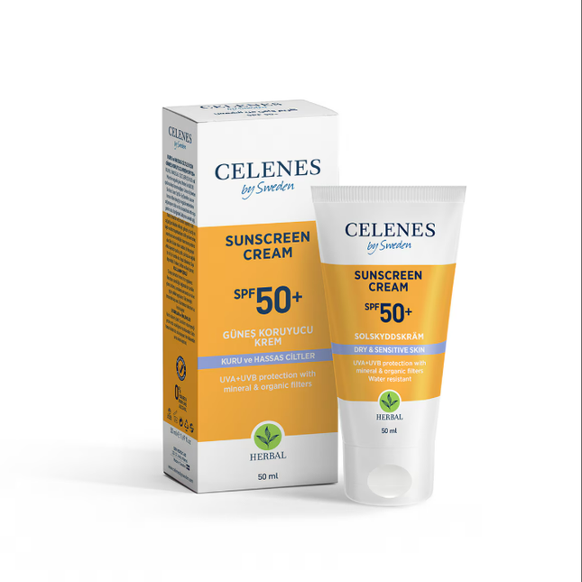 Celenes Herbal Güneş Kremi Kuru ve Hassas Spf50 50 ml