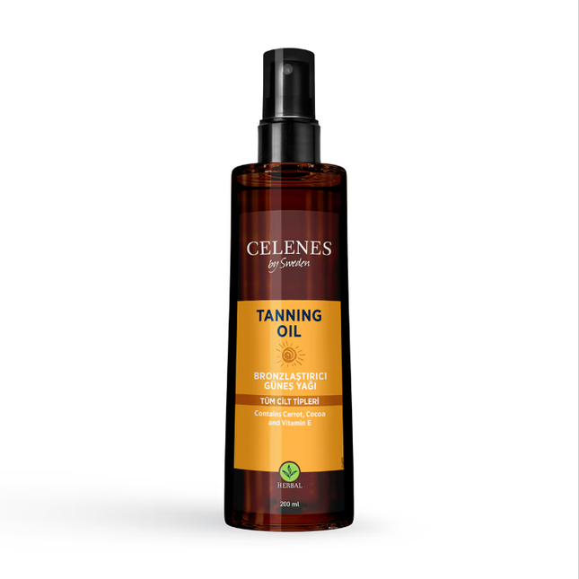 Celenes Herbal Bronzlaştırıcı Güneş Yağı 200 ml
